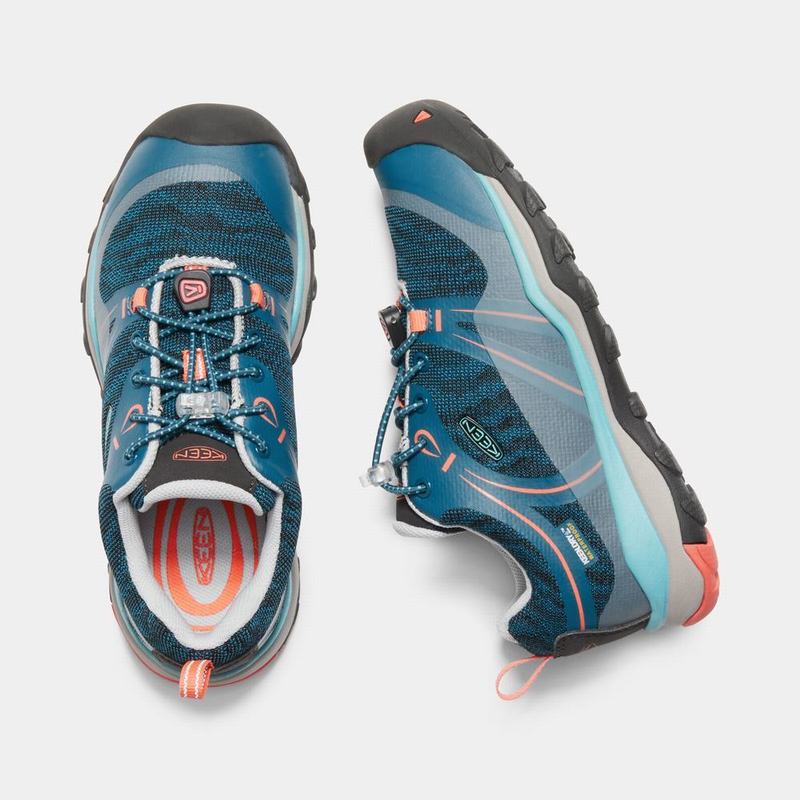 Keen Terradora Waterproof Kısa - Çocuk Trekking Ayakkabısı - Mavi/Mercan - Turkey (145890RHU)